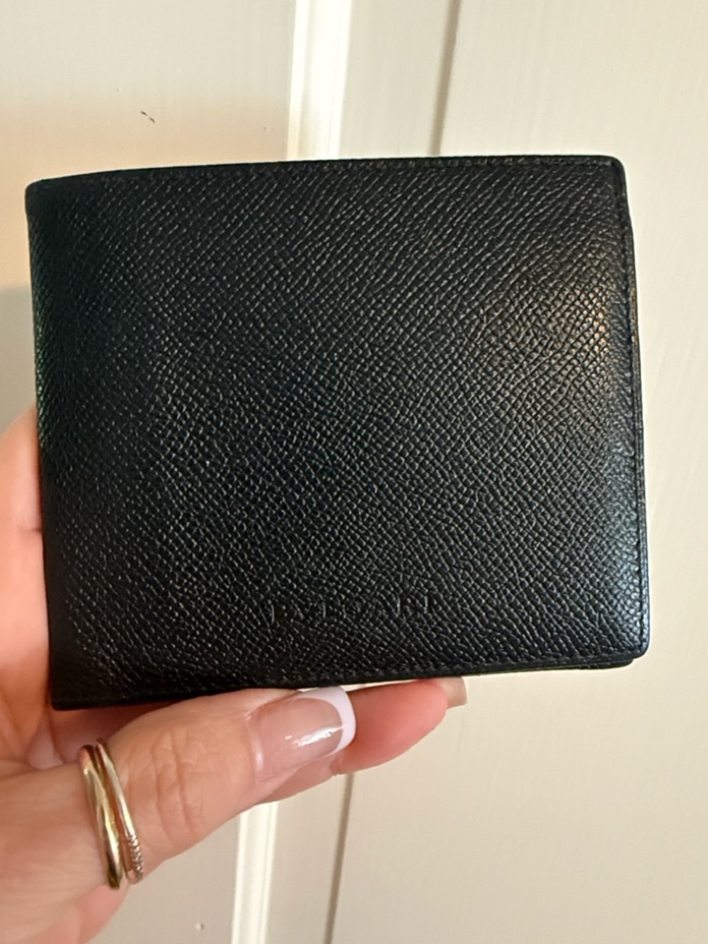 BVLGARI Black Leather Bifold Wallet